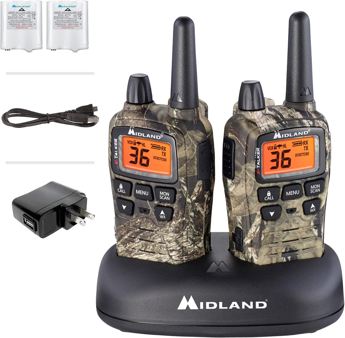 36 Channel FRS Two-Way Radio Walkie Talkie Pair Pack (Black/Silver) E262095