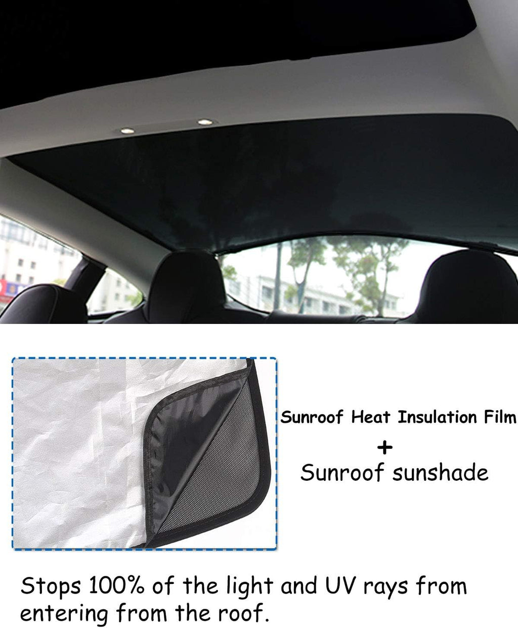 Glass Roof Sunshade Set of 4 Pieces V2407