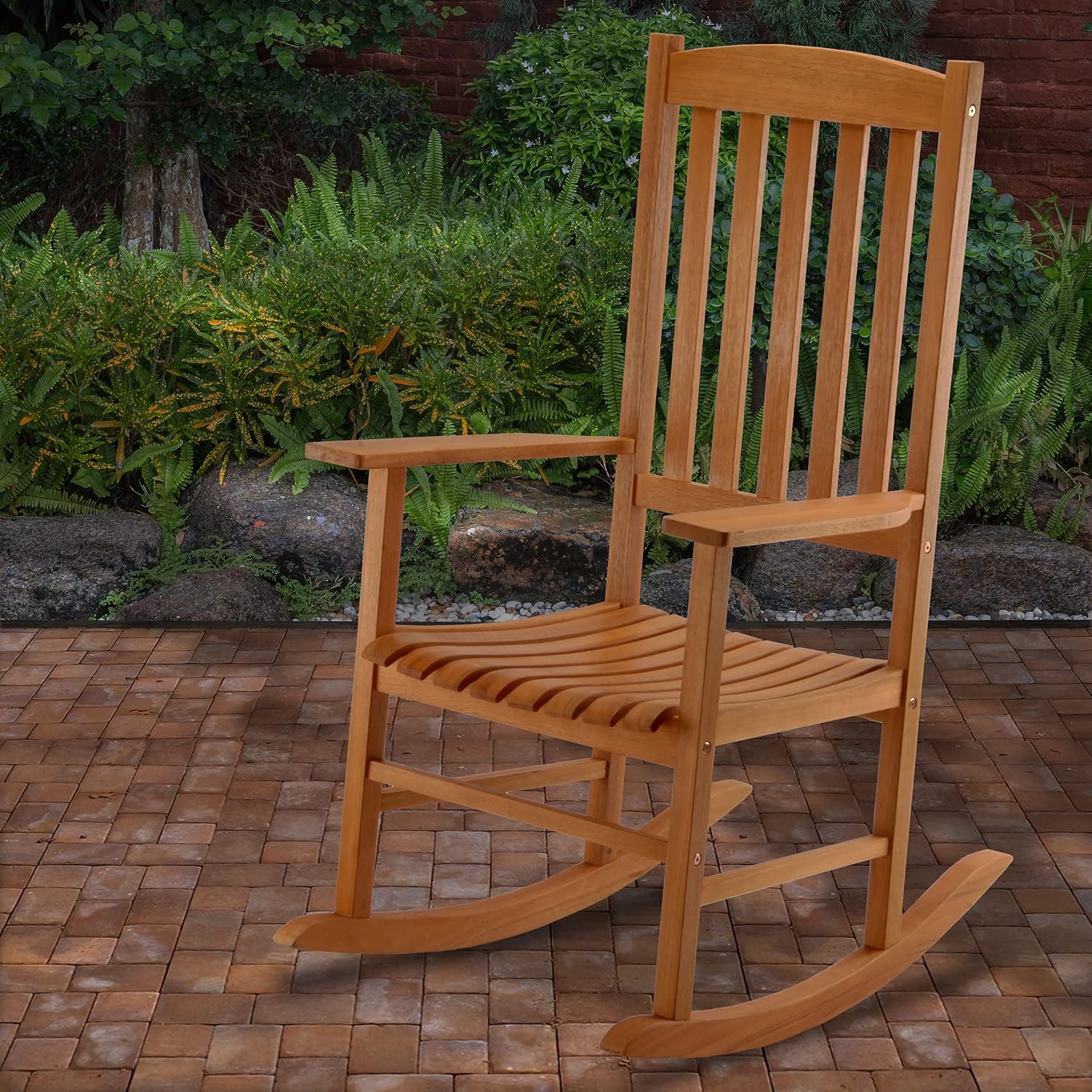 Eucalyptus Wood Patio Rocking Chair V1549