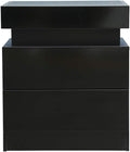 White 2 Drawer LED Nightstand R5737