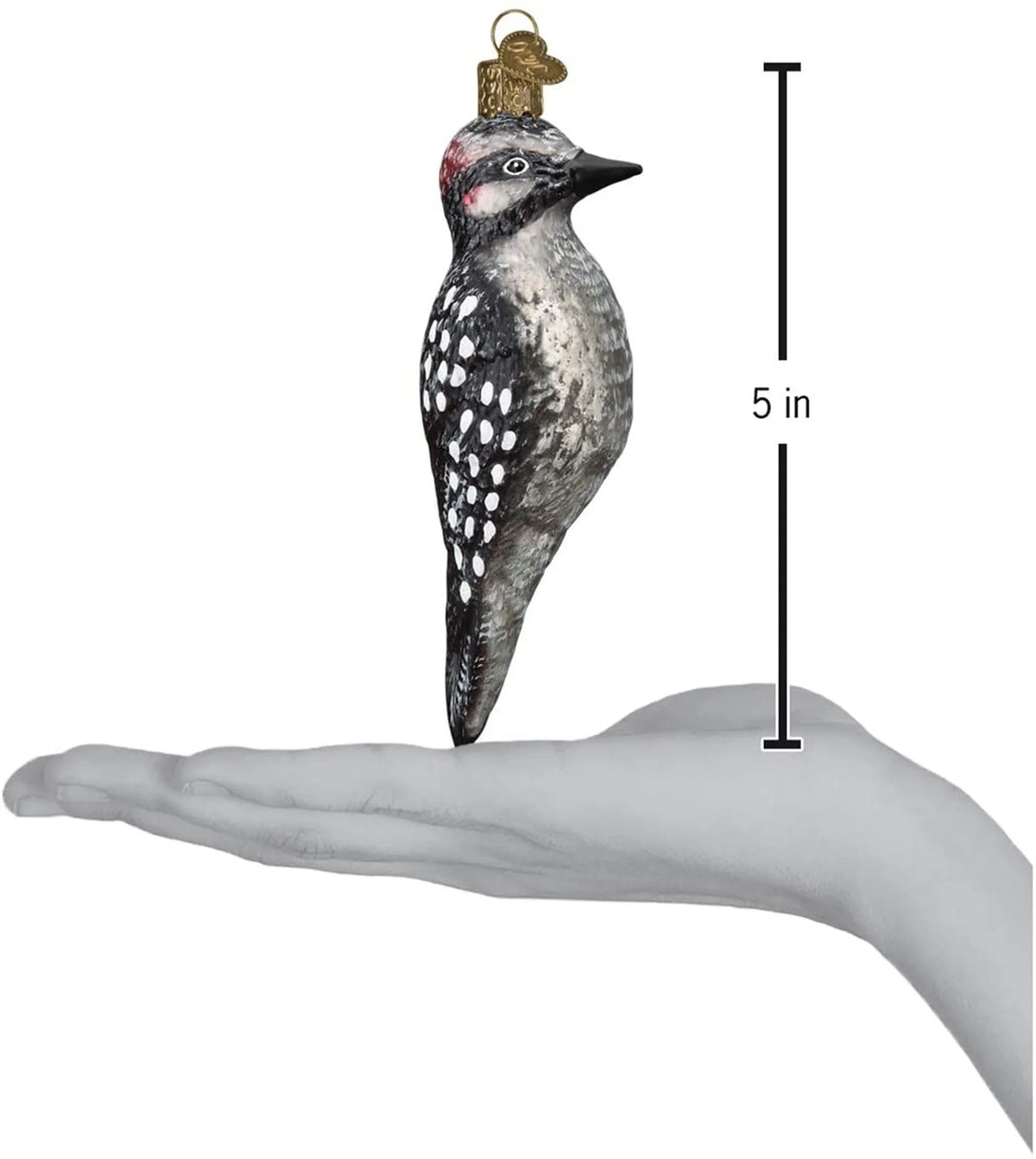 Vintage Hairy Woodpecker Ornament V143