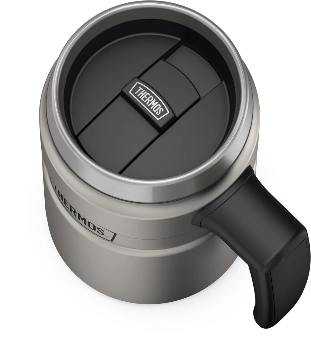 16 Oz Vacuum Insulated Desk Mug, Matte Stainless Steel Z7421