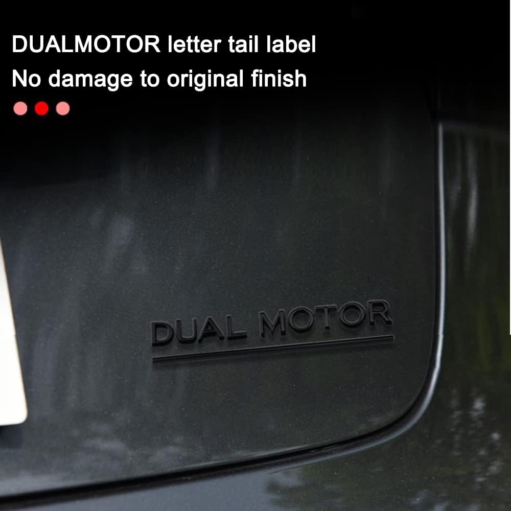 3D Car Rear Trunk Emblem Sticker (Dual Motor) Q8676