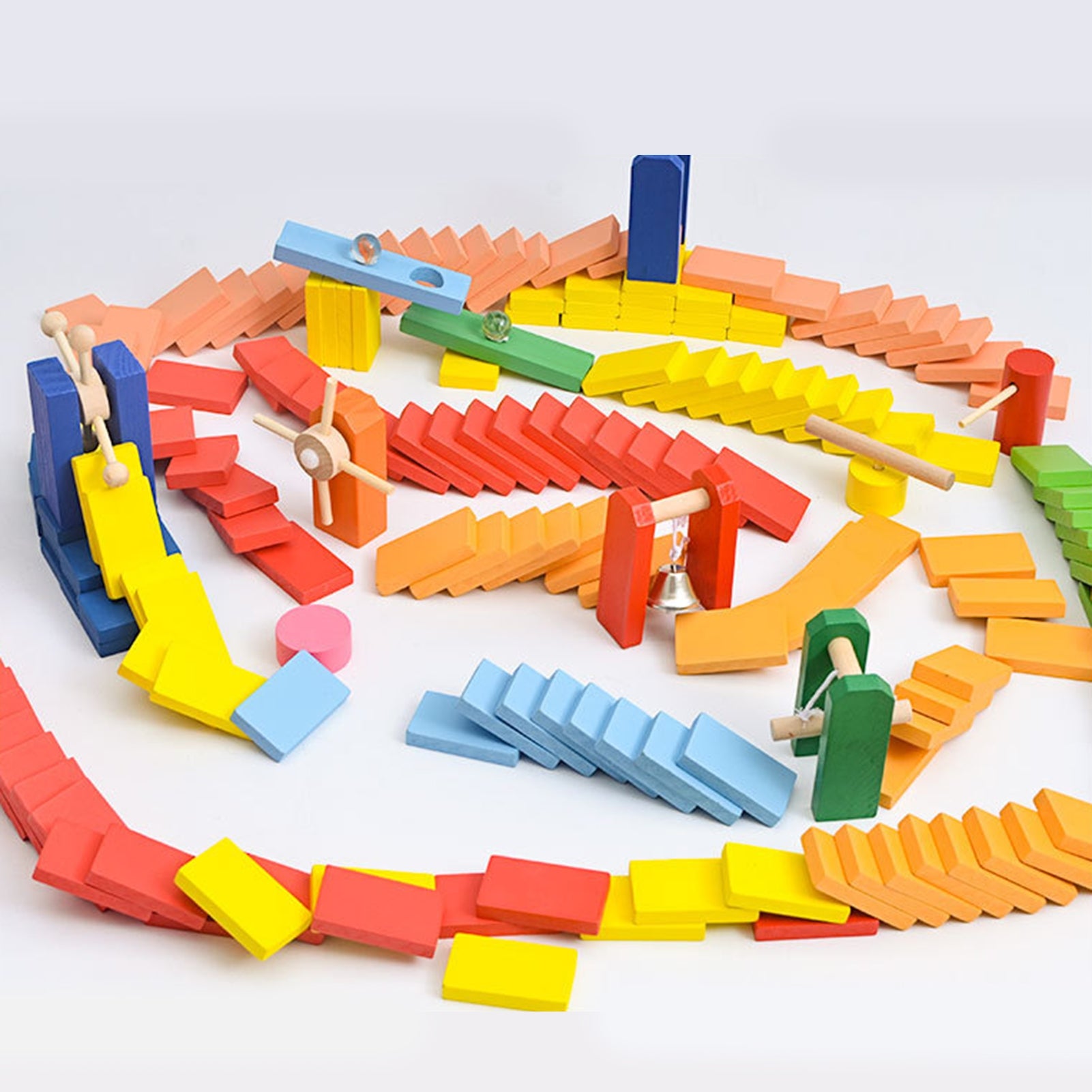 120Pcs Wooden Domino Building Block Kit N169