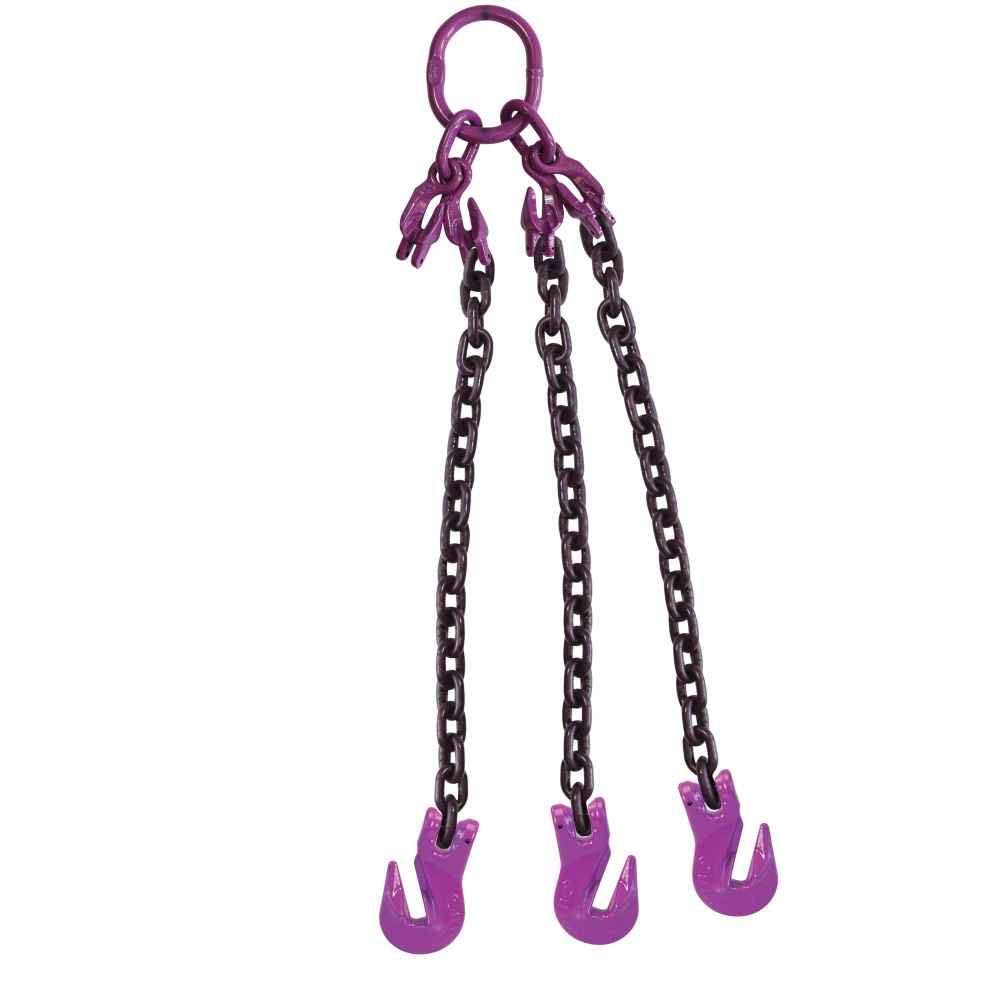 Adjustable 3 Leg Chain Sling with Grab Hooks O7785