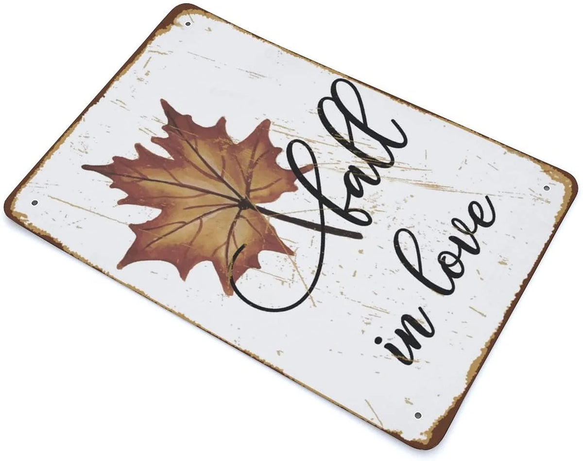 Fall Print Metal Sign Plaque 8"x12" P853337