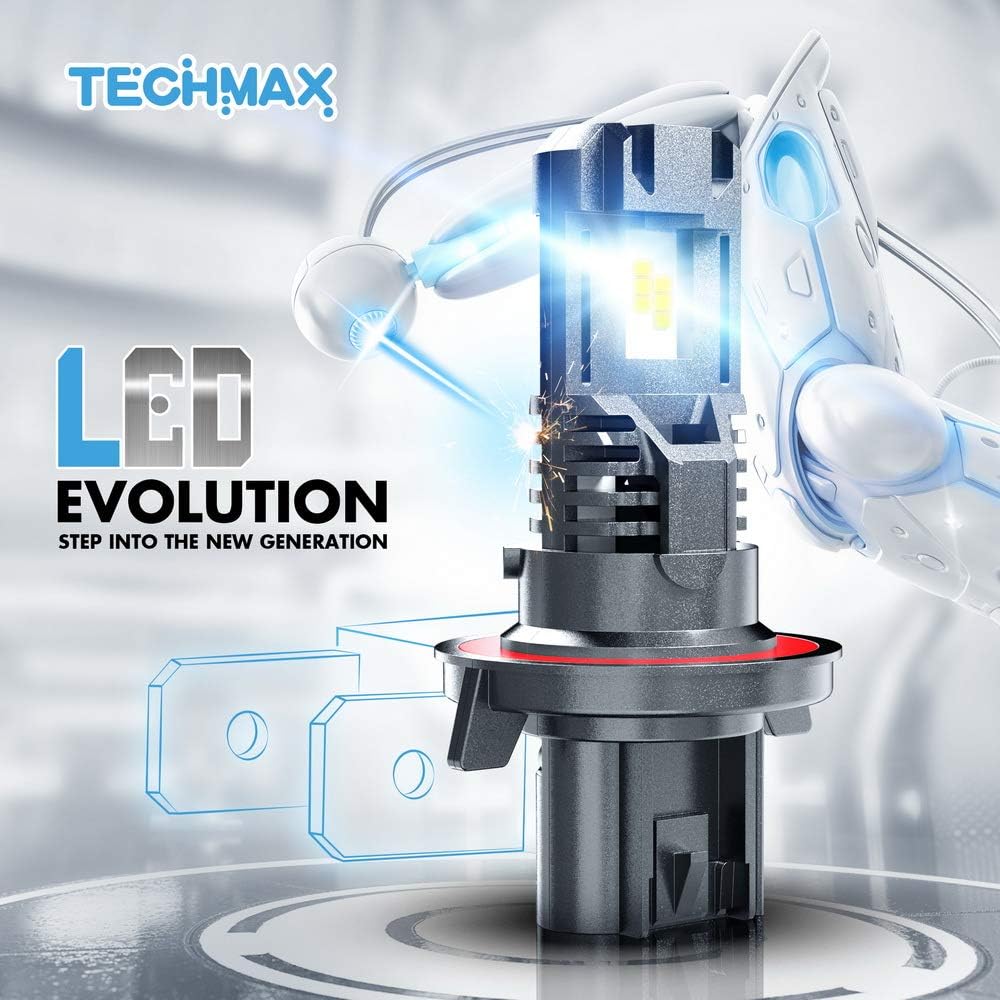 H13 LED Bulbs 6500K Xenon White 9008 Conversion Kit Halogen Replacement Pack of 2 T694