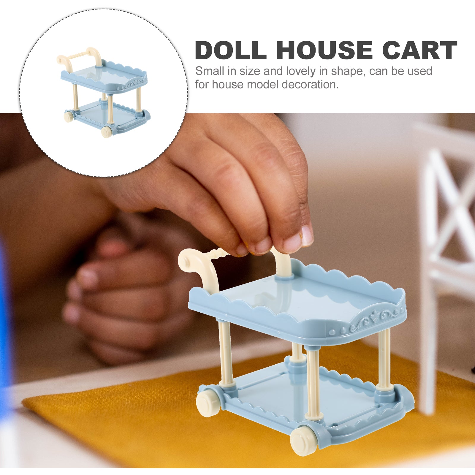 Tabletop Miniature Kitchen Cart Dollies P183