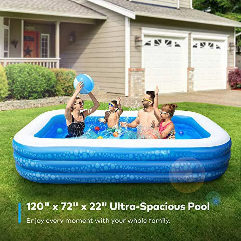 Inflatable Swimming Pool, 118" X 69" X 21" E4885
