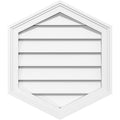 26x22W x 34x22H Vertical Peaked Surface Mount PVC Gable Vent C584307
