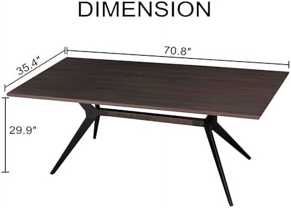 Mid Century Modern Rectangular Wood Finish Dining Table E78052