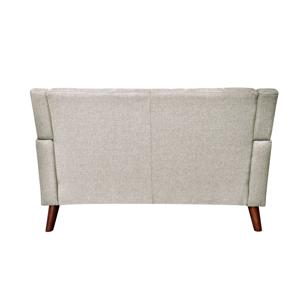 Beige Fabric Tufted Loveseat Z1769