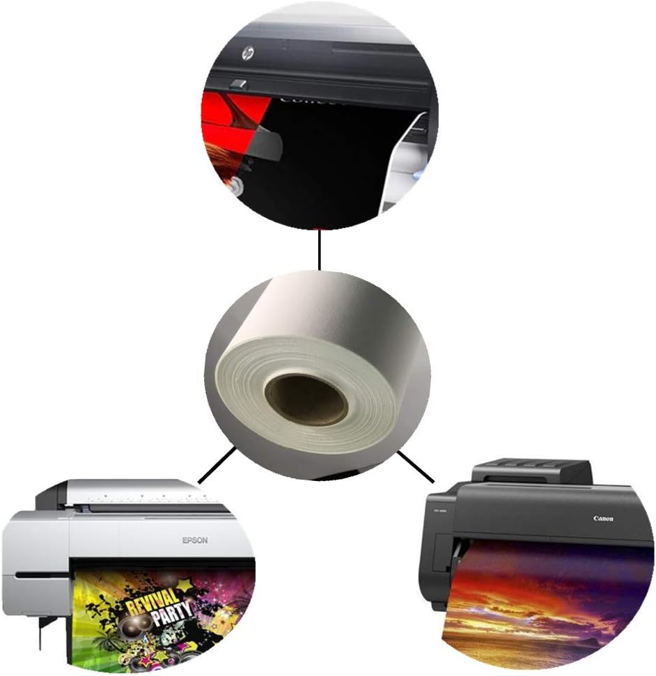 17x40ft Roll Waterproof White Matte Inkjet Canvas O254774