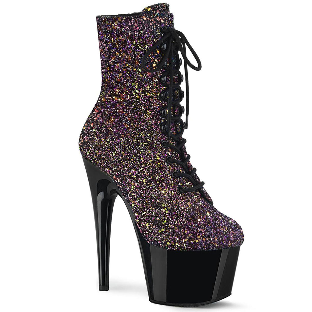 Black 7x22 Heel Platform Ankle Boot A9811