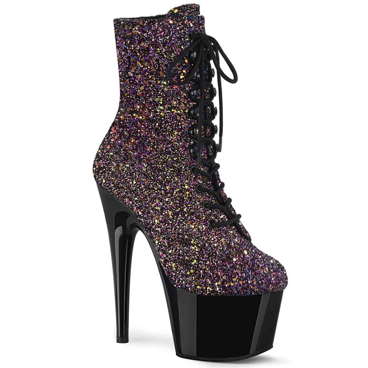 Black 7x22 Heel Platform Ankle Boot A9811