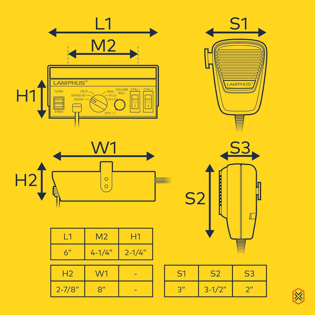 12V 100W Police Siren PA System with Handheld Microphone A58263