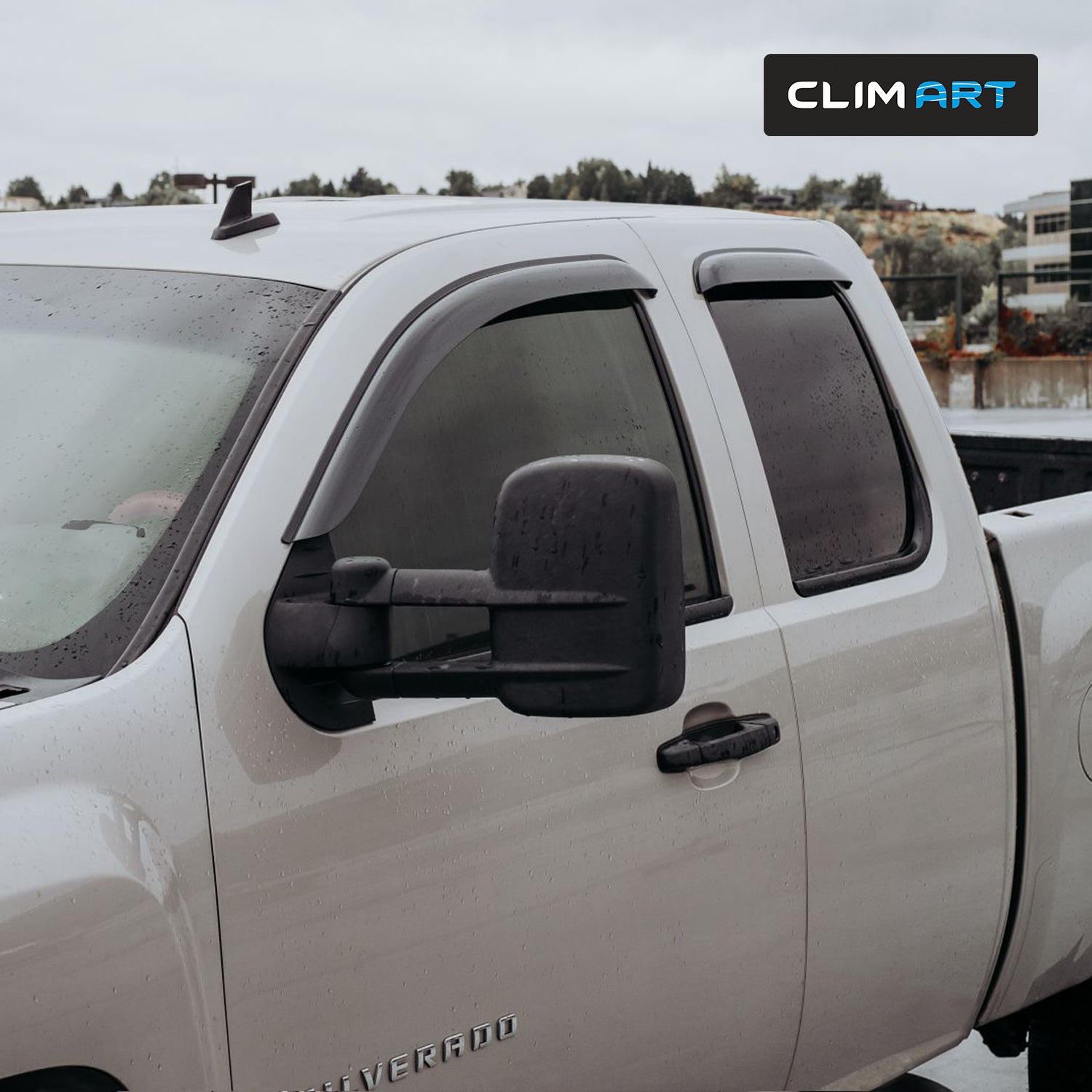 4pcs Tape-on Window Deflectors for Chevrolet Silverado/GMC Sierra 2007-2013 Extended Cab L875694