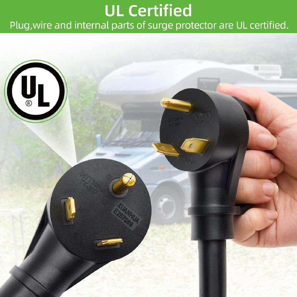 RV Surge Protector 30 Amp with Waterproof Cover, Circuit Analyzer H5631