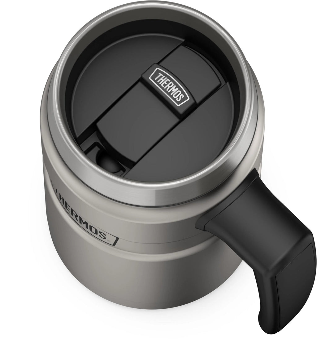 16 Oz Vacuum Insulated Desk Mug, Matte Stainless Steel Z7421