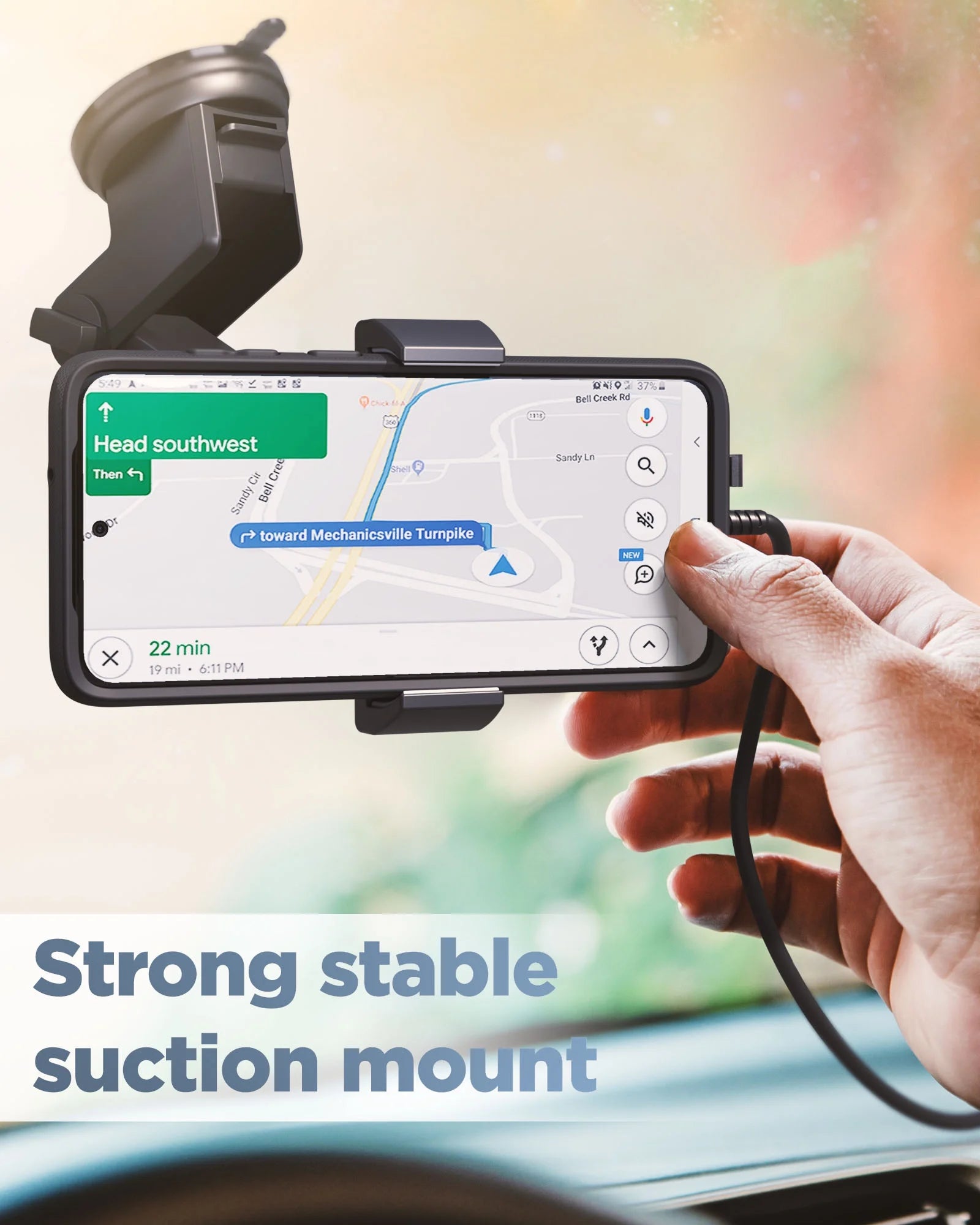 Wireless Charging Car Phone Holder with Suction Mount Q3850