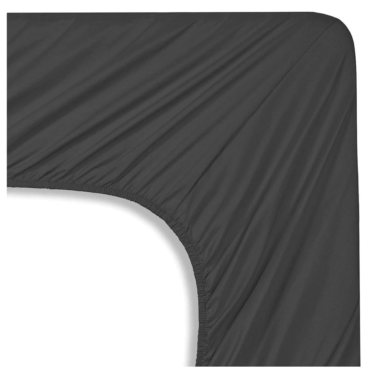 Twin 4 Piece Sheet Set with Pillowcases, Deep Pocket, Black Y30882