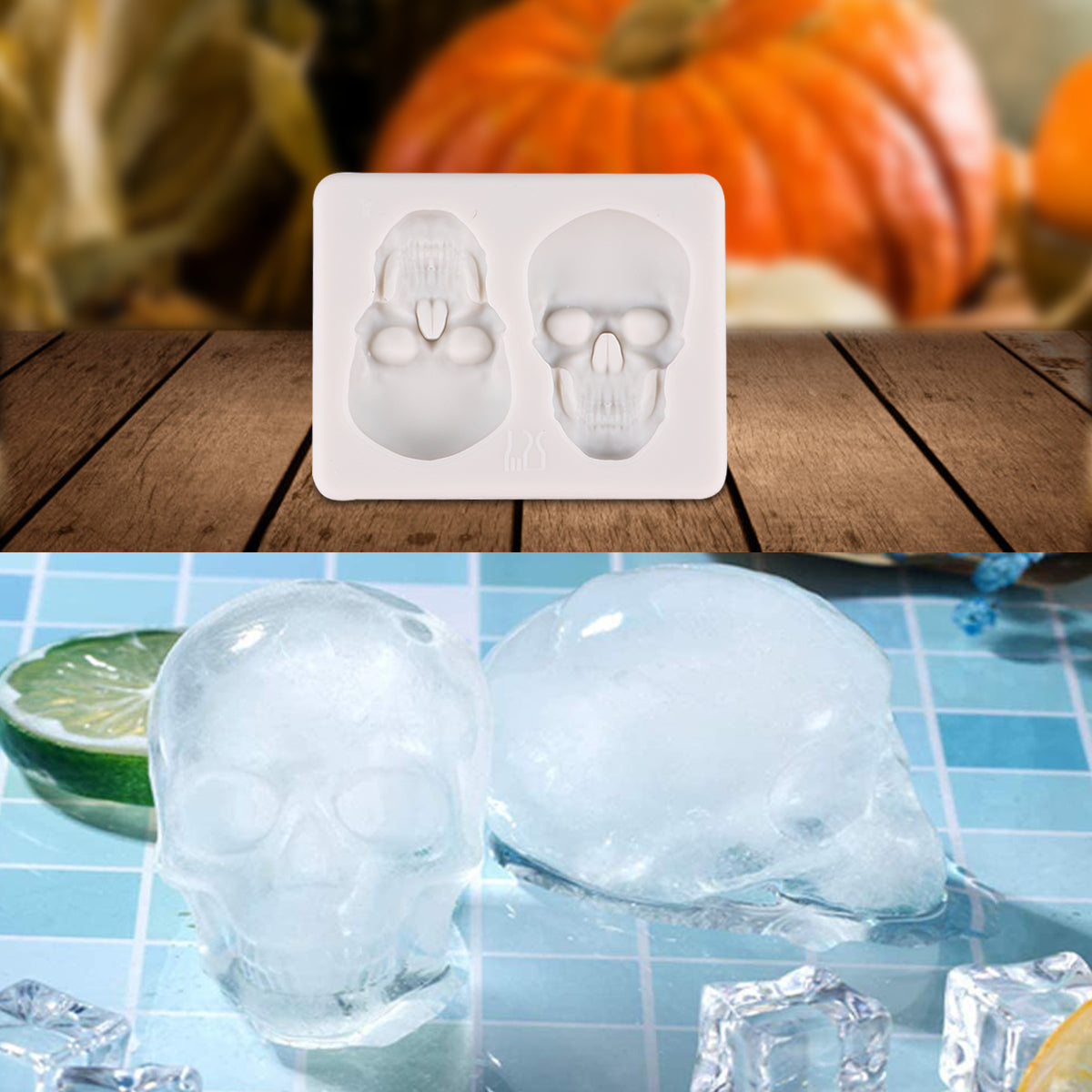 Halloween Skull Silicone Mold Key Chain Y431358