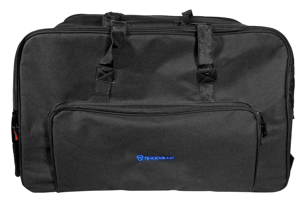 Rockville Rolling Travel Case Speaker Bag with Handle and Wheels G7579