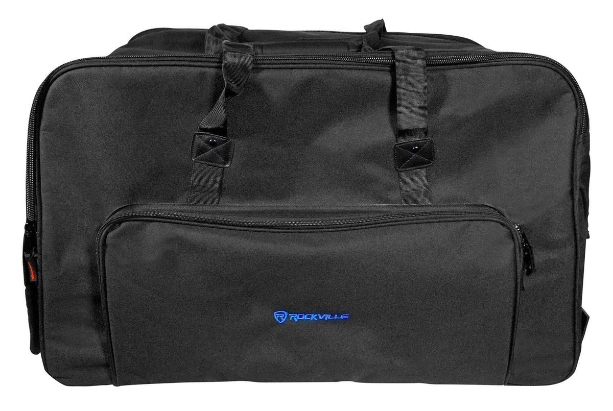 Rockville Rolling Travel Case Speaker Bag with Handle and Wheels G7579