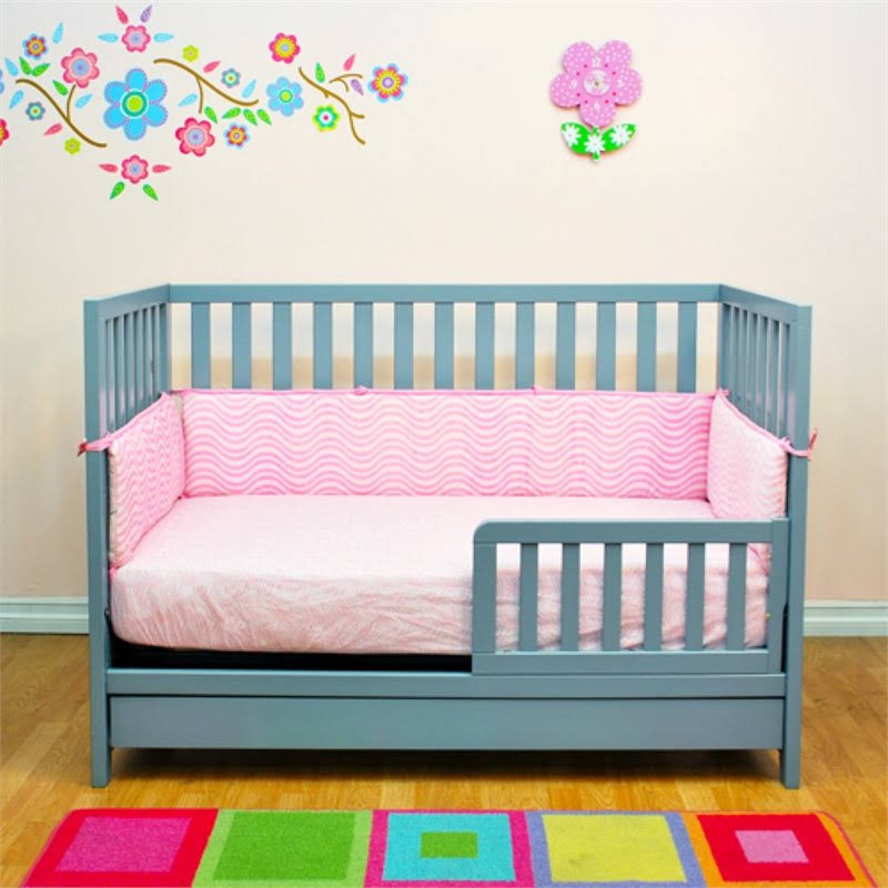 3-in-1 Convertible Crib, Gray W9707