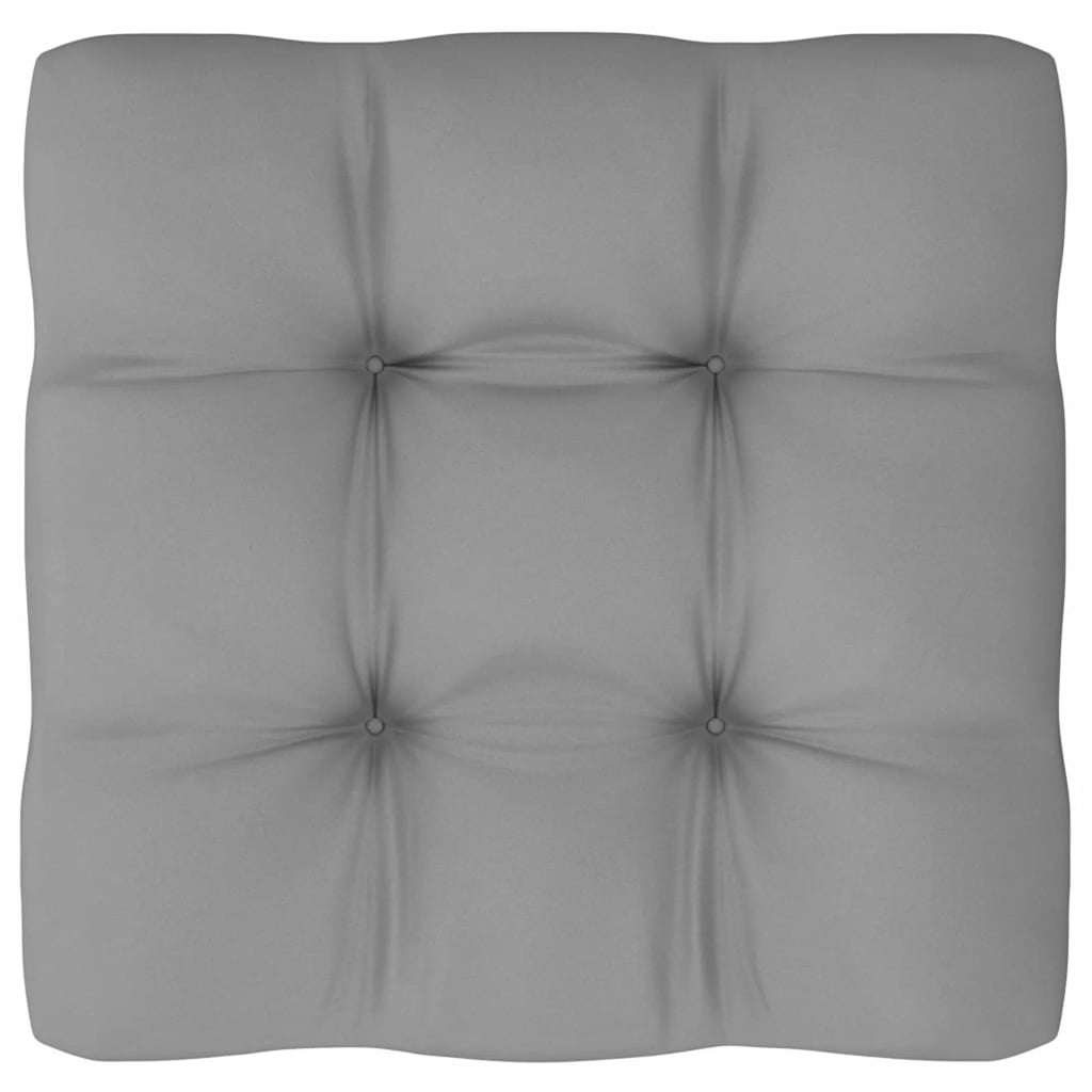 11 Piece Patio Lounge Set with Gray Cushion Pinewood Sectional Outdoor Furniture Set X768294