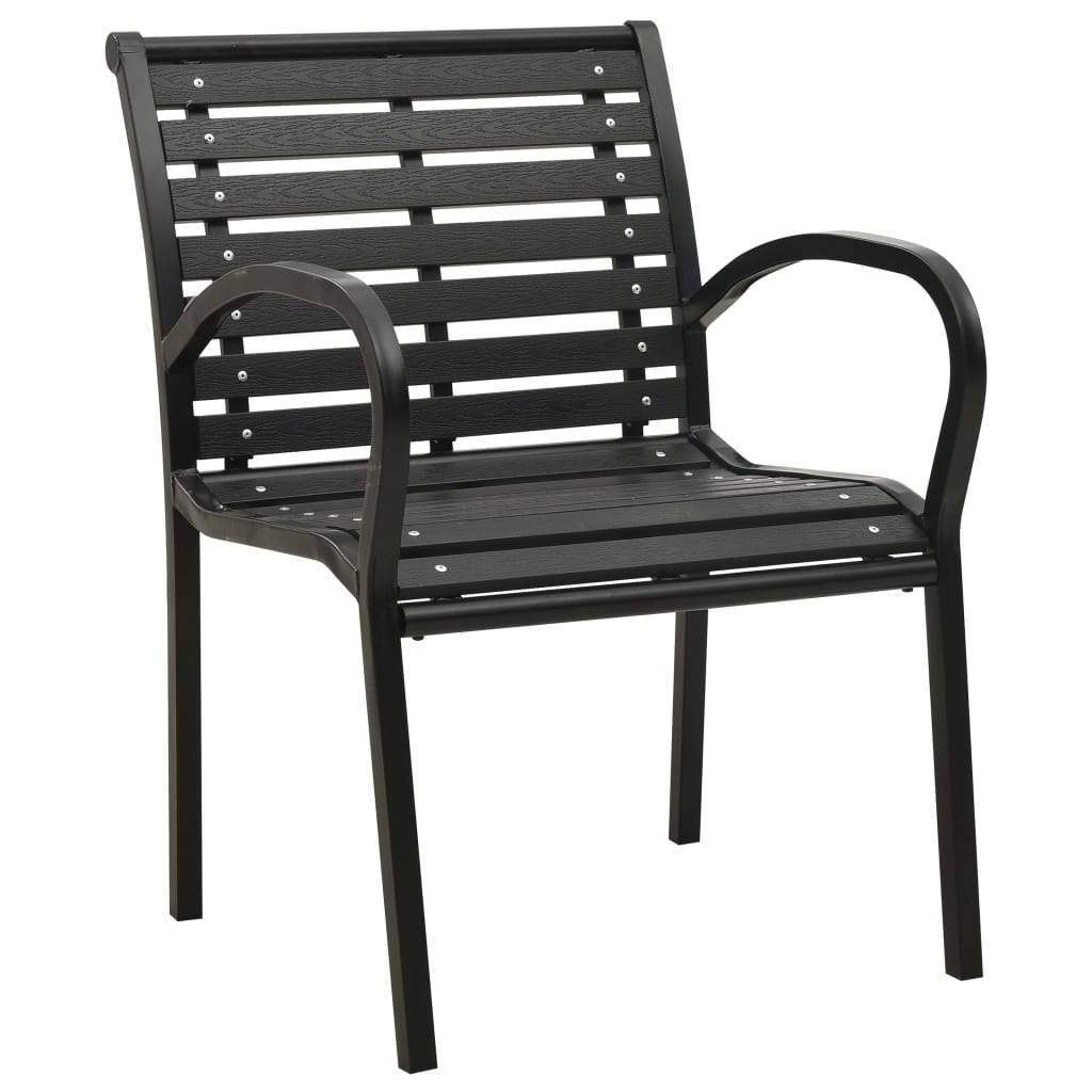 2 Pcs Steel and WPC Garden Chairs E368