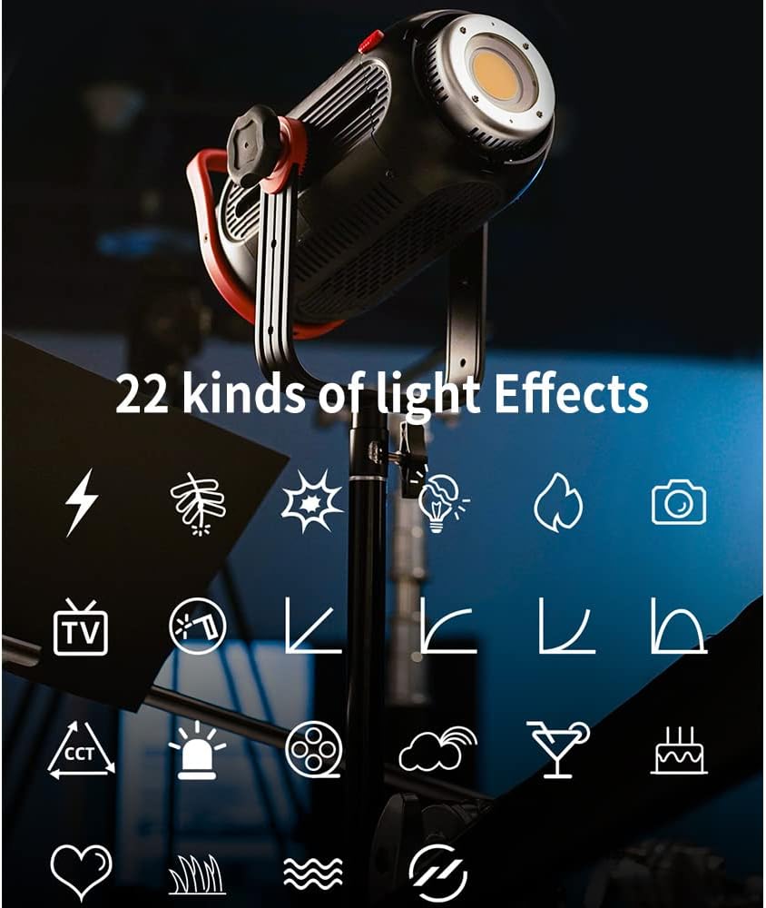 LED Video Light, 200W 5600K, CRI 95, TLCI 97, Bowens Mount H2002