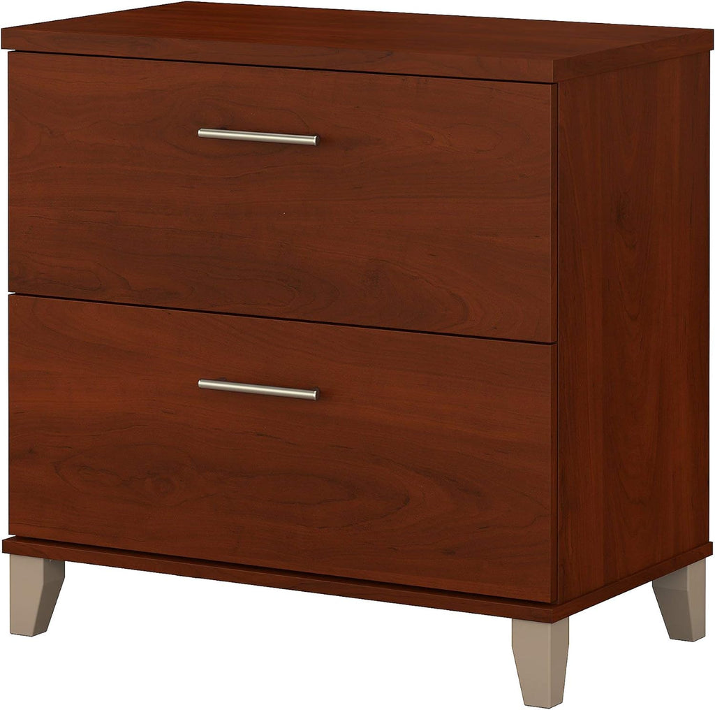 2 Drawer Lateral File Cabinet Mocha Cherry N117