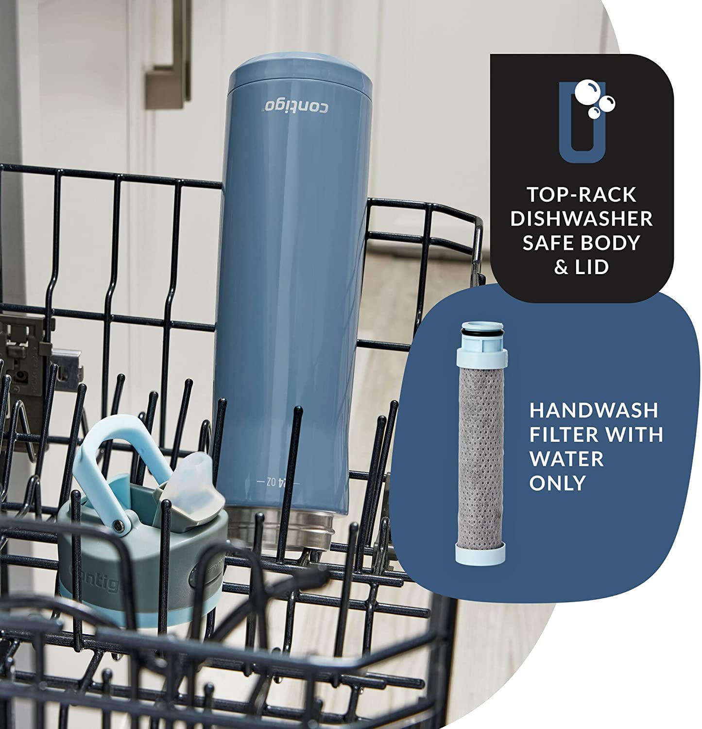 24 oz Stainless Steel Filter Bottle F662