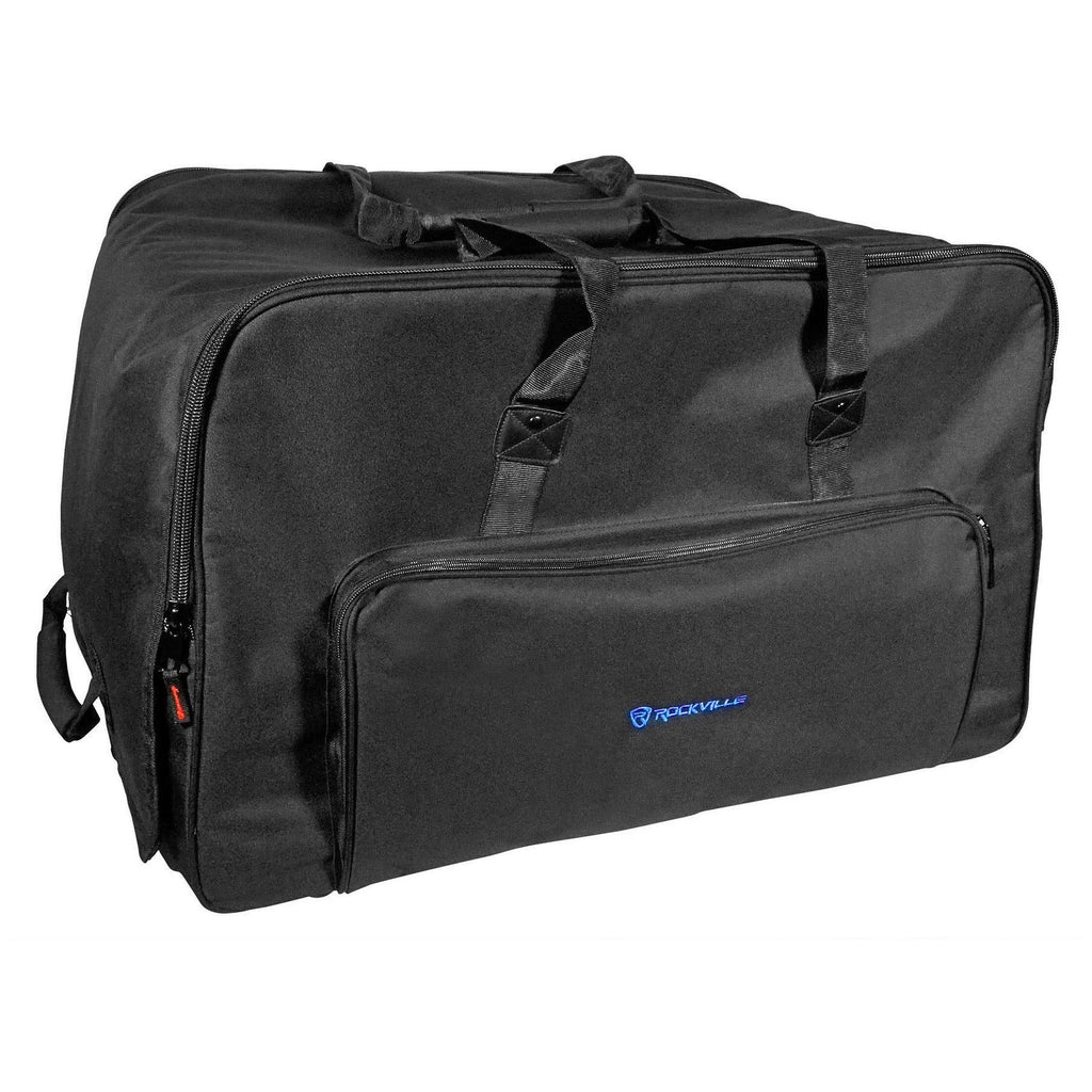 Rockville Rolling Travel Case Speaker Bag with Handle and Wheels G7579