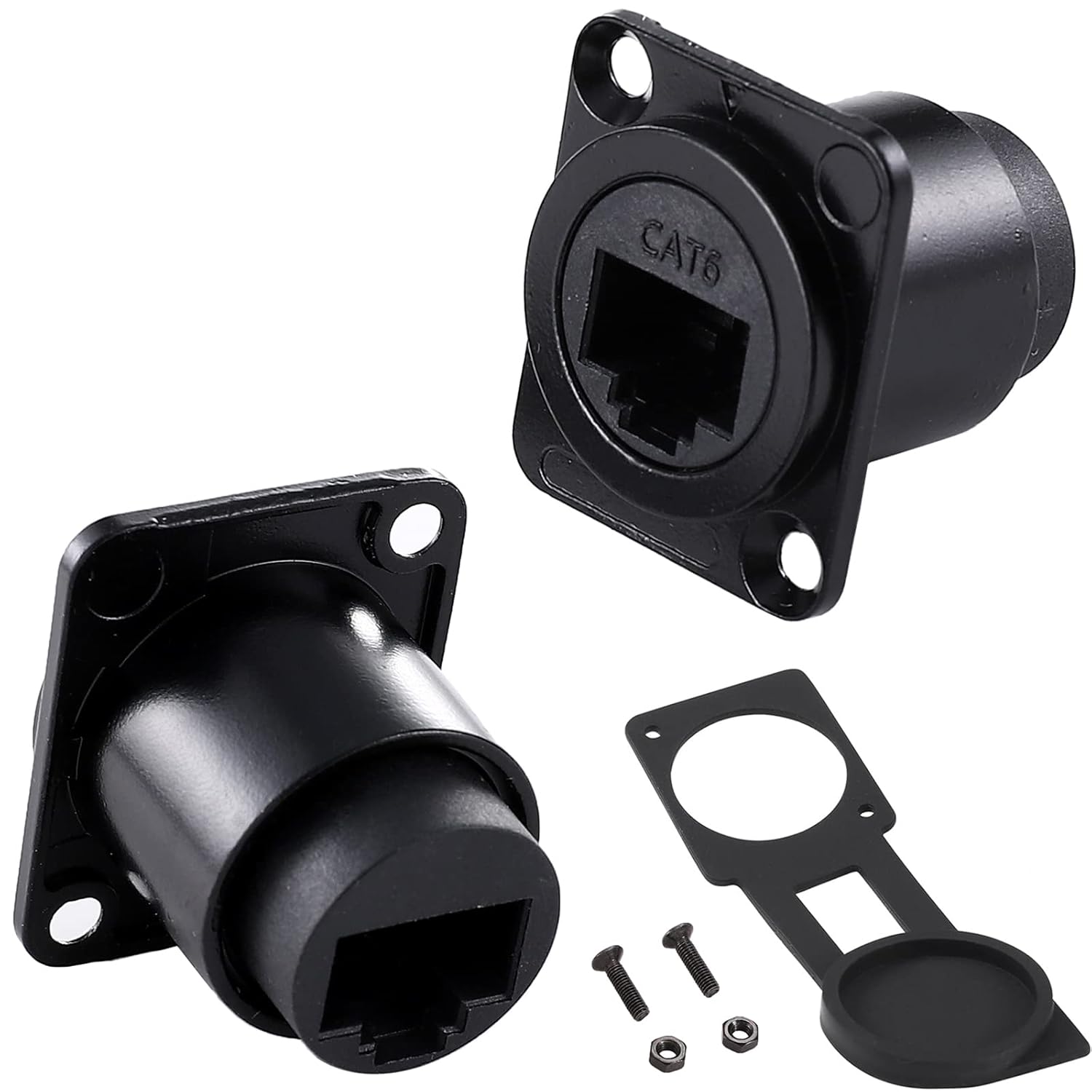 10 Pack Shielded RJ45 Panel Mount Coupler P47201