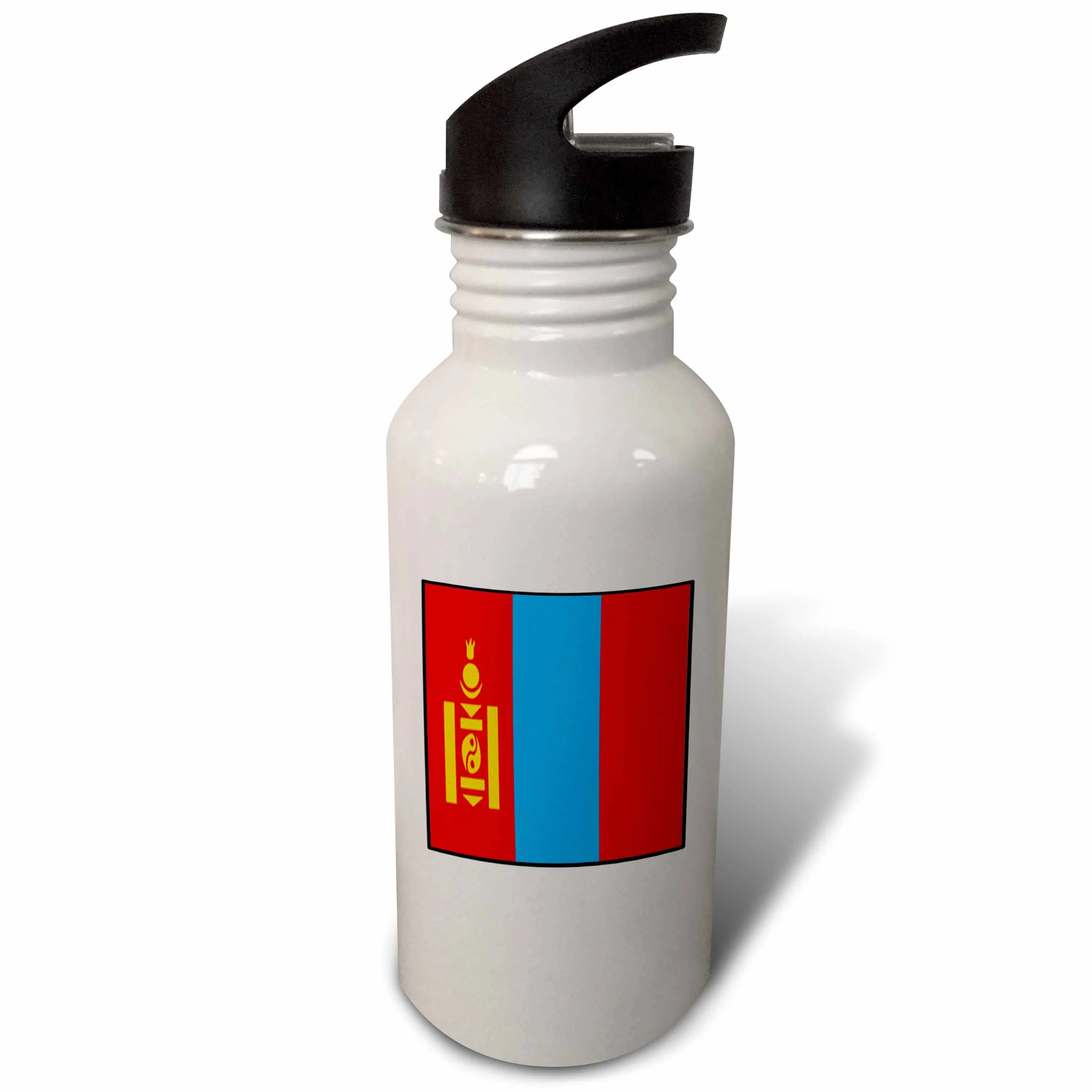 Mongolia Flag Button 21 oz Sports Water Bottle Y819724
