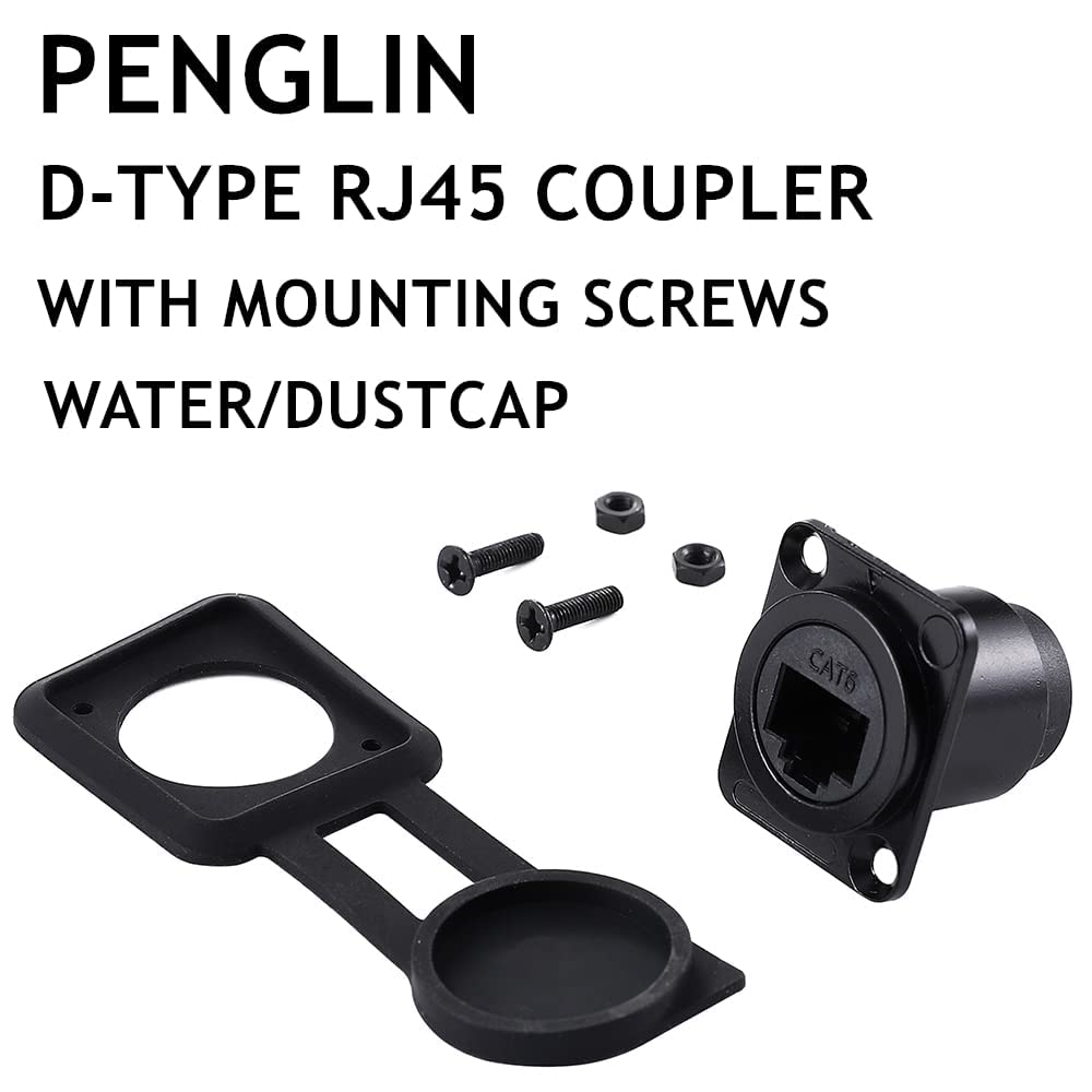 10 Pack Shielded RJ45 Panel Mount Coupler P47201