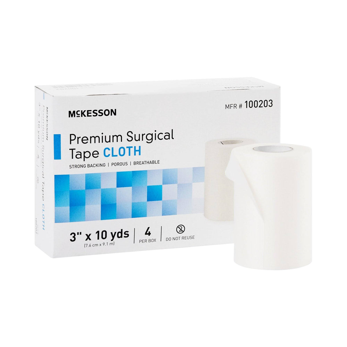 Cloth Medical Tape, 3 inch x 10 Yard, White N7702