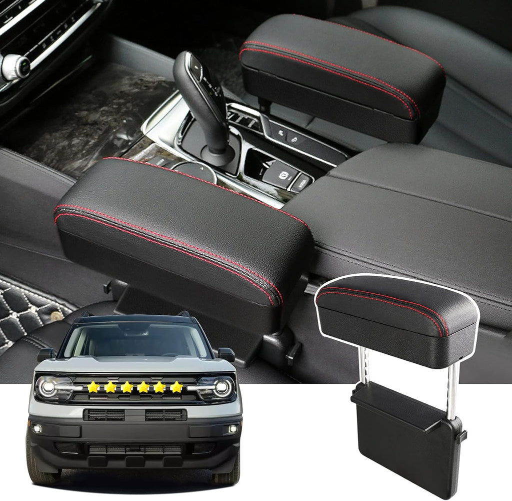 White Adjustable Height Armrest Pad for Cars B447058