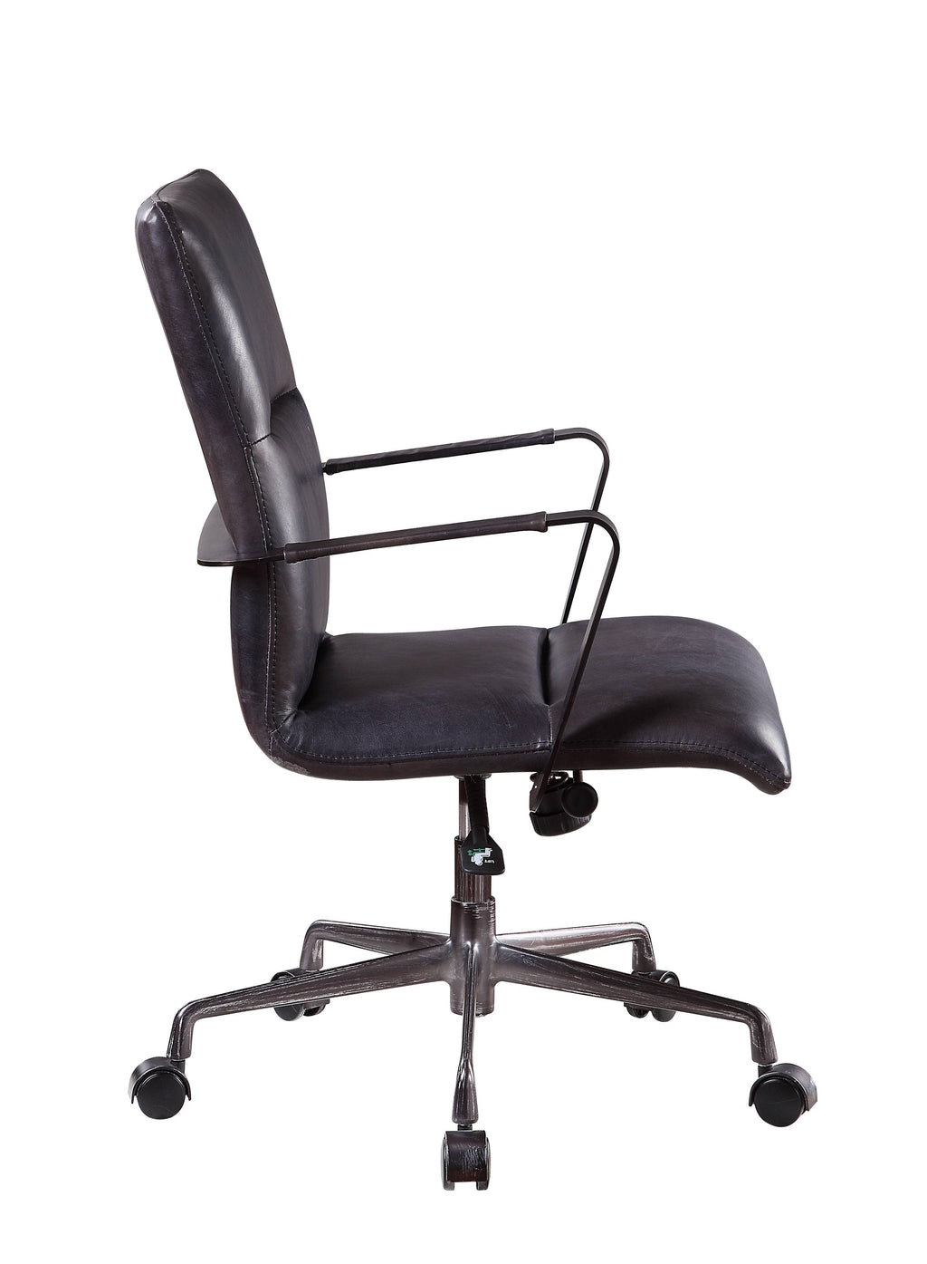Black Faux Leather Upholstered Wooden Office Chair A1507