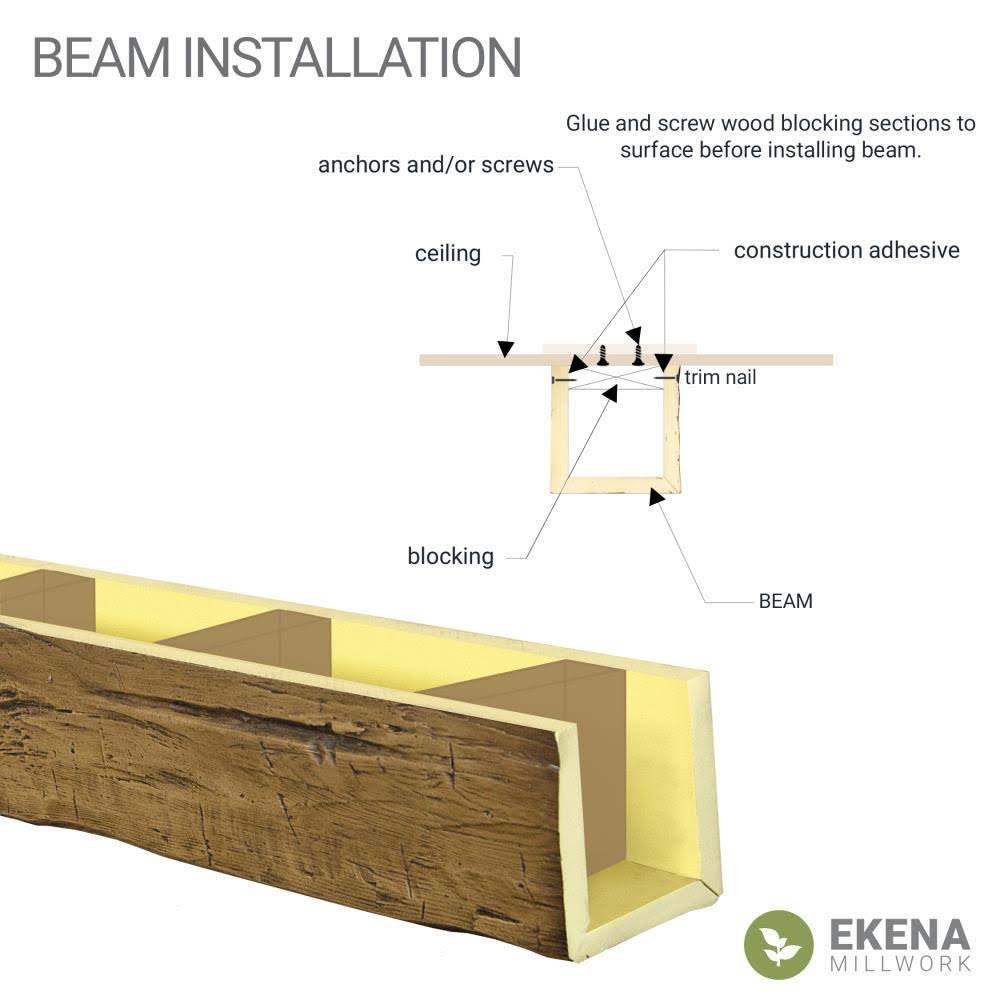 Natural Faux Wood Ceiling Beam E333285