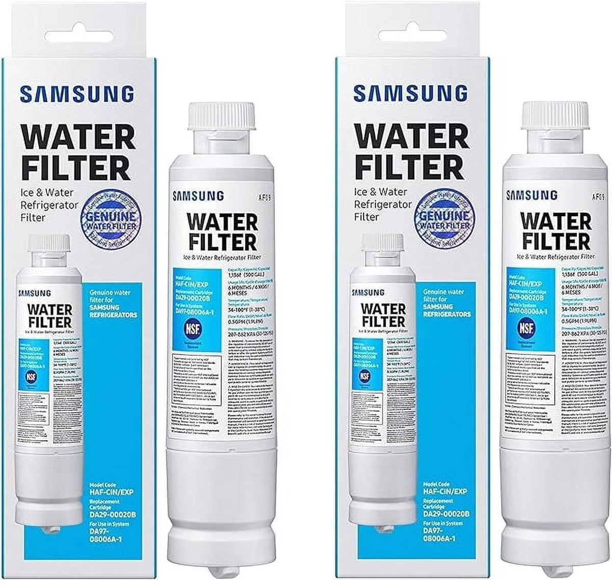 2 Pack Refrigerator Water Filter Replacement R244677