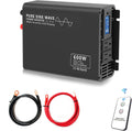 600W Pure Sine Wave Power Inverter DC 12V to AC 110V-130V with LCD Display and Wireless Remote Control U2671