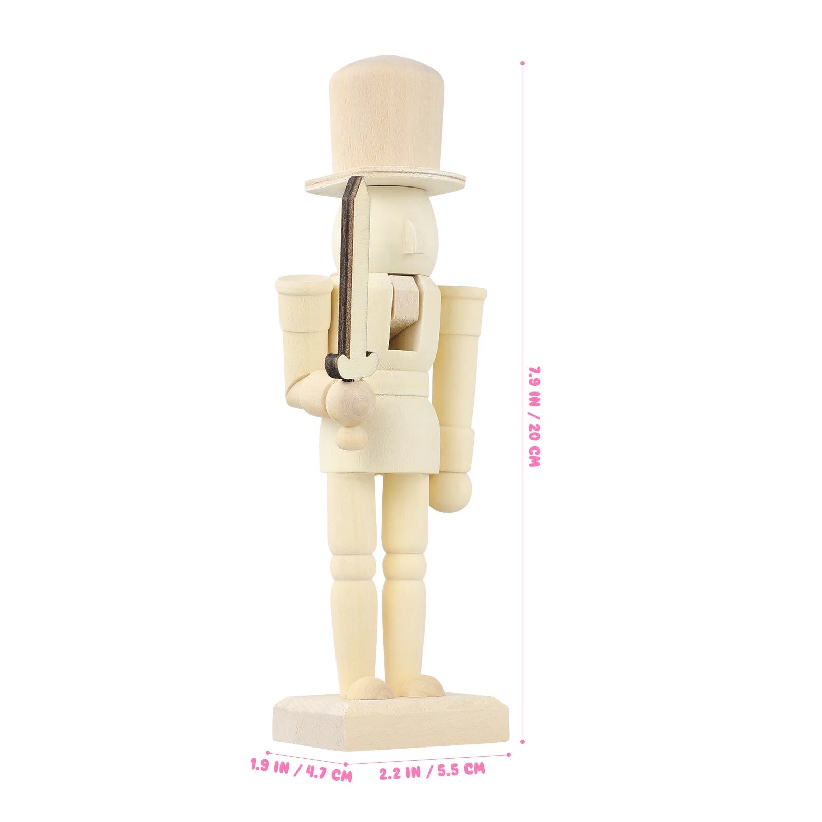 Unpainted Wooden Nutcracker Soldier V16835