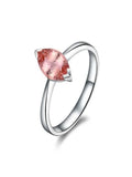 14k White Gold Morganite and Diamond Solitaire Engagement Ring O683
