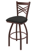 Swivel Counter Stool with Bronze Finish and Iron Seat G16441