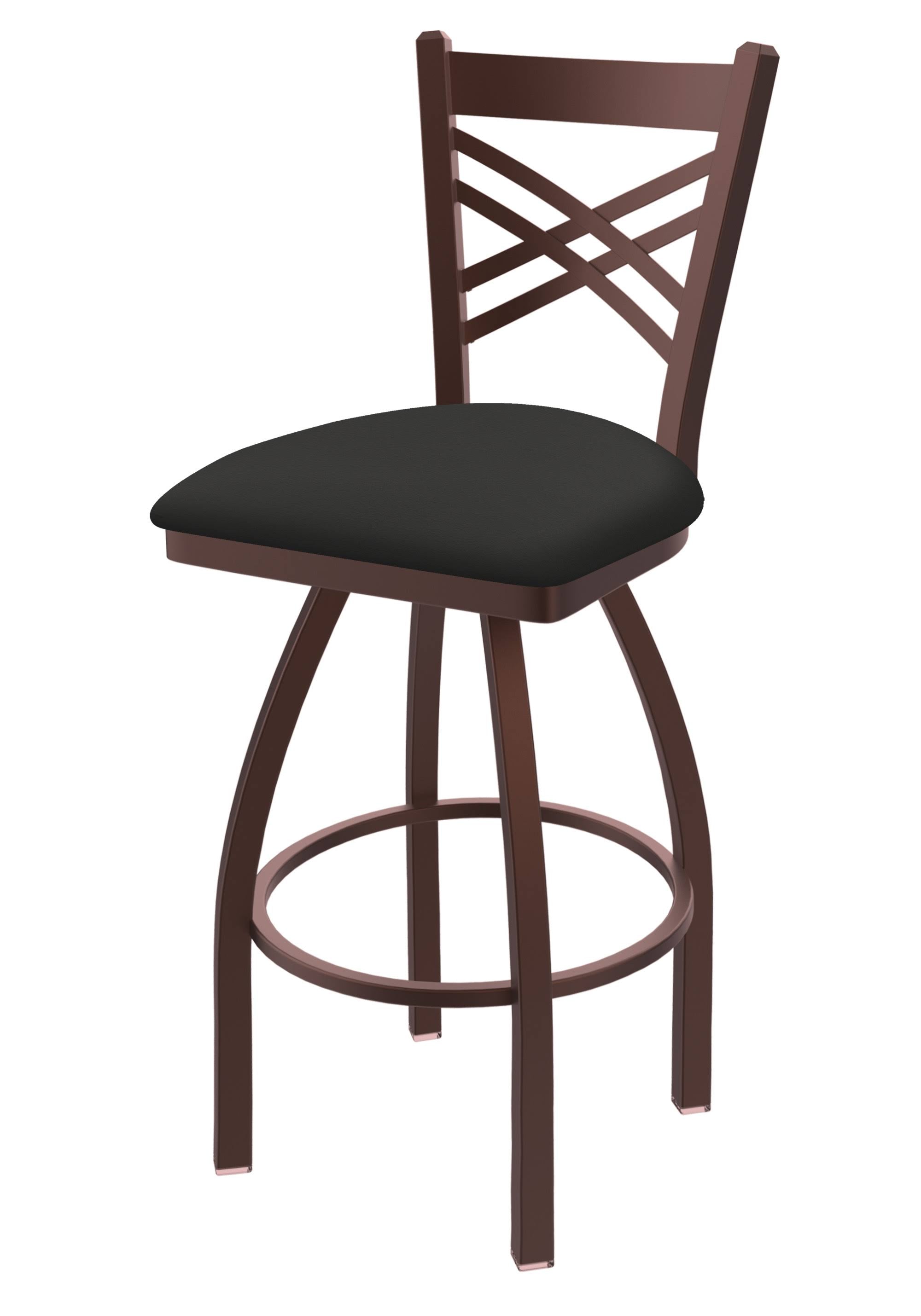 Swivel Counter Stool with Bronze Finish and Iron Seat G16441