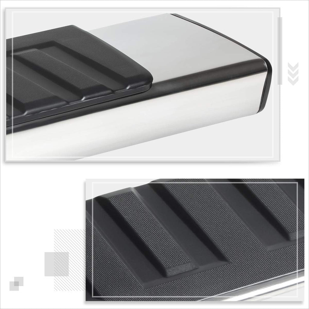 6 Inch Silver Aluminum Running Boards Z379