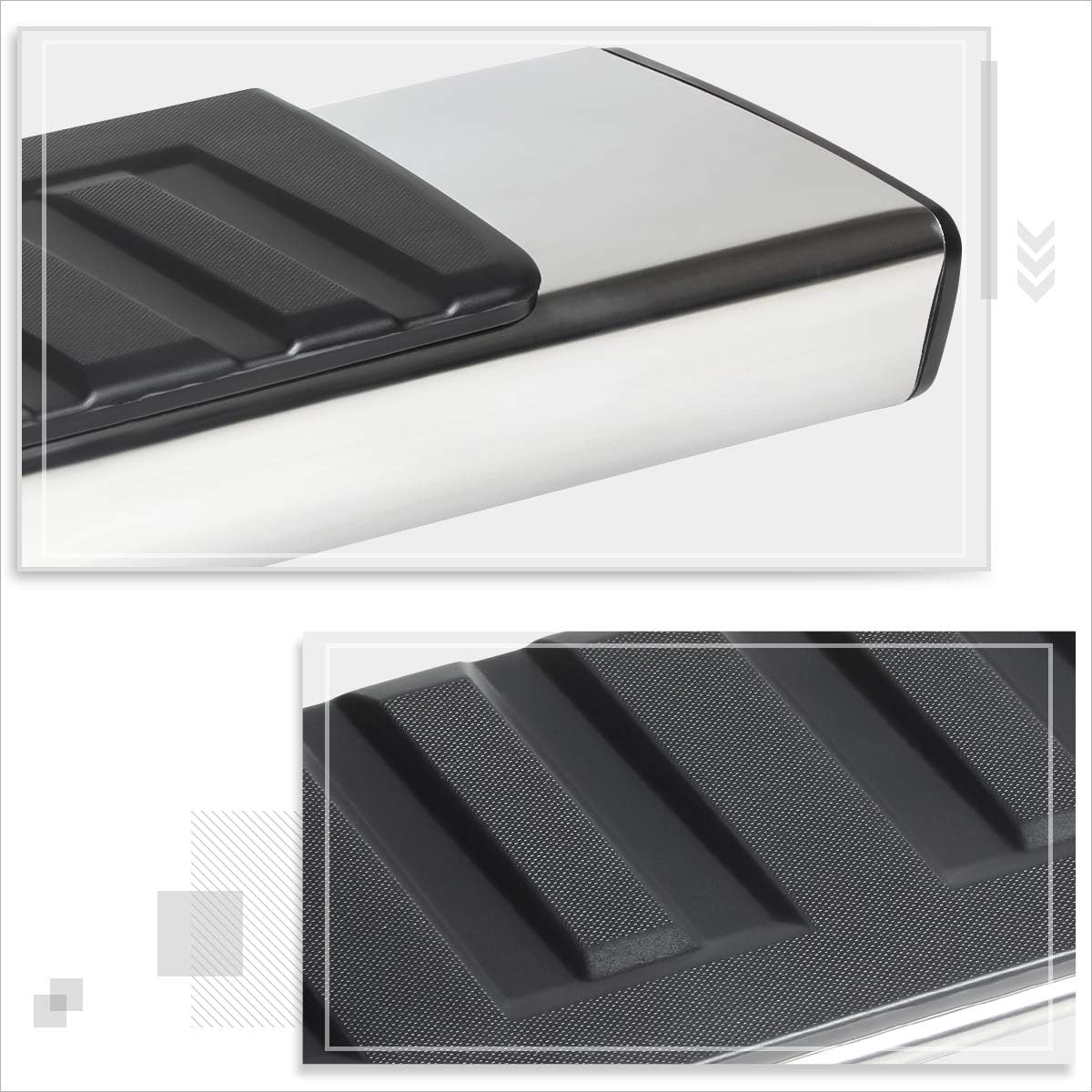 6 Inch Silver Aluminum Running Boards Z379